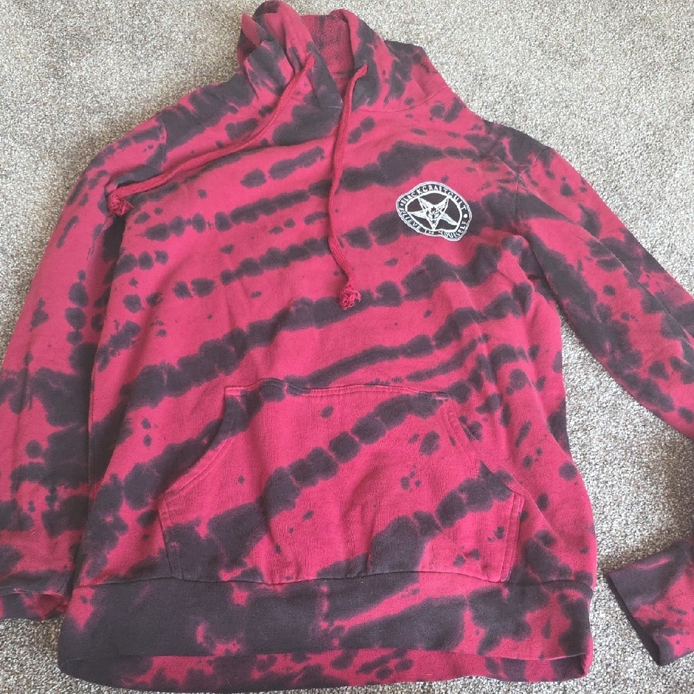 Red and Black Create Your Own Future  Tie-Dye Hoodie